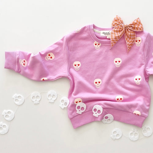 SKELLY LOVE • kids pullover ORCHID CLOSEOUT
