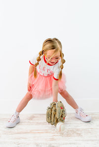 LET'S PLAY BALL • kids ringer tee (peony ink) FLASH