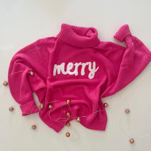 Load image into Gallery viewer, MERRY • women&#39;s embroidered sweater (2 colors)