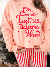 Load image into Gallery viewer, ADORE HIM• womens pullover (peach or pink)