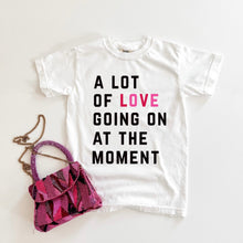 Load image into Gallery viewer, A LOT OF LOVE GOING ON  • sequin sleeve tee (women + kids)