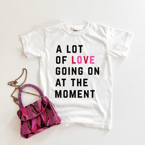 A LOT OF LOVE GOING ON  • sequin sleeve tee (women + kids)