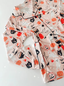 HALLOWEEN NIGHT • button down pj's (women + youth) two-piece