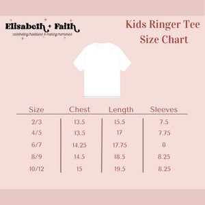 LUCKY • ringer tees (women + kids) pink + green