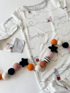 TRICK OR TREAT MUMMIES • kids bamboo pjs (two-piece)