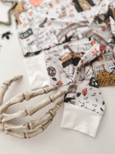 TAY-LOWEEN • baby zipper pjs