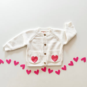 POCKET FULL OF LOVE • kids cardigan sweater FLASH