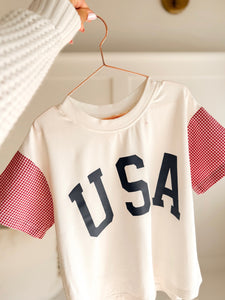 GINGHAM USA • women's tee