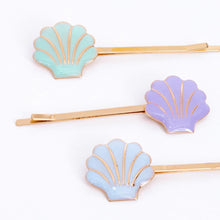 Load image into Gallery viewer, Enamel Shell Hair Slides by Meri Meri