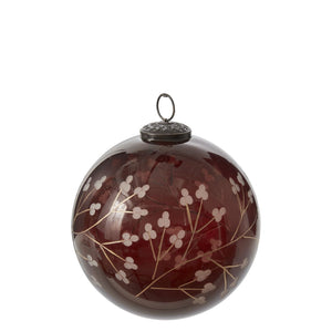 Winterbloom Etched Glass Ornament