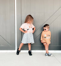 Load image into Gallery viewer, Twirl Skirt • kids (BLACK + WHITE POLKA DOTS)