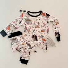 Load image into Gallery viewer, HOCUS POCUS • bamboo kids pjs (cream) adult joggers + kids CLOSEOUT