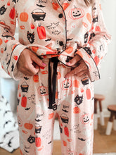 Load image into Gallery viewer, HALLOWEEN NIGHT • button down pj&#39;s (women + youth) two-piece