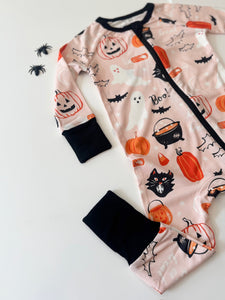 HALLOWEEN NIGHT • baby zipper pjs (one-piece)