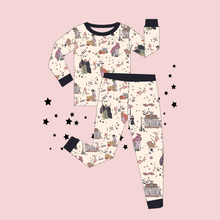 Load image into Gallery viewer, HOCUS POCUS • bamboo kids pjs (cream) adult joggers + kids CLOSEOUT