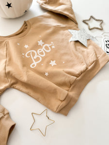 WHIMSY BOO • womens raglan pullover (CARAMEL)