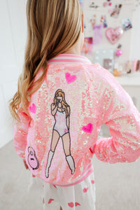 LOVER • sequin bomber jacket