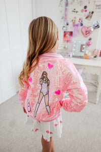 LOVER • sequin bomber jacket