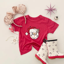 Load image into Gallery viewer, SMALL WORLD SANTA CLOCK • tee (WOMEN + KIDS) SPECIAL PRICED