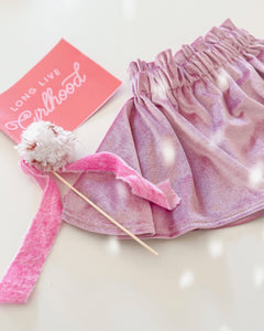 Paper Bag skirt • kids (velvet rosebloom)