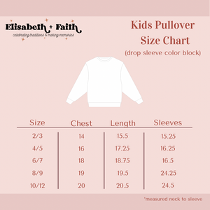 WINTER WONDERLAND • kids color block pullover