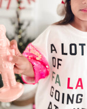 Load image into Gallery viewer, A LOT OF FA LA LA LA • sequin sleeve tee (women + kids)