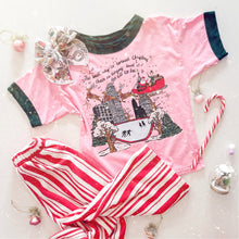 Load image into Gallery viewer, SPREAD CHRISTMAS CHEER •  ringer tee (women + kids)