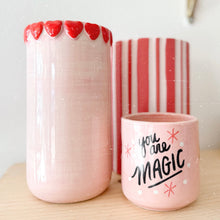 Load image into Gallery viewer, PINK &amp; RED STRIPE pot and vase