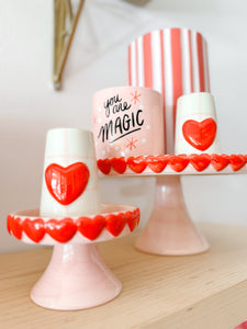 PINK & RED STRIPE pot and vase