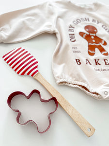 GINGERBREAD • baby bubble romper (french terry)