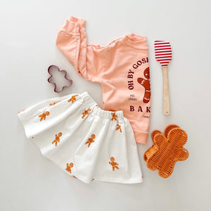 GINGERBREAD • baby bubble romper (french terry)