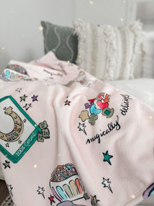 MY LUCKY CHARM • sherpa throw blanket FLASH