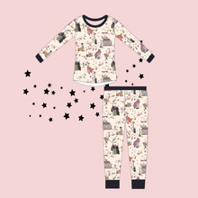 Load image into Gallery viewer, HOCUS POCUS • bamboo kids pjs (cream) adult joggers + kids CLOSEOUT