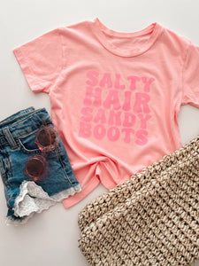 SALTY HAIR SANDY BOOTS • kids tee