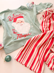 CANDY CANE STRIPE • kids ankle pants