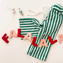 Load image into Gallery viewer, WINTERGREEN STRIPE • kids ankle pants