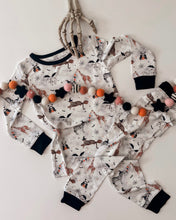 Load image into Gallery viewer, HALLOWEEN ZOO BOO • kids bamboo pjs (two-piece)