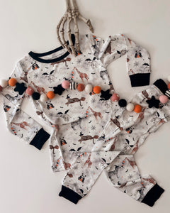 HALLOWEEN ZOO BOO • kids bamboo pjs (two-piece)