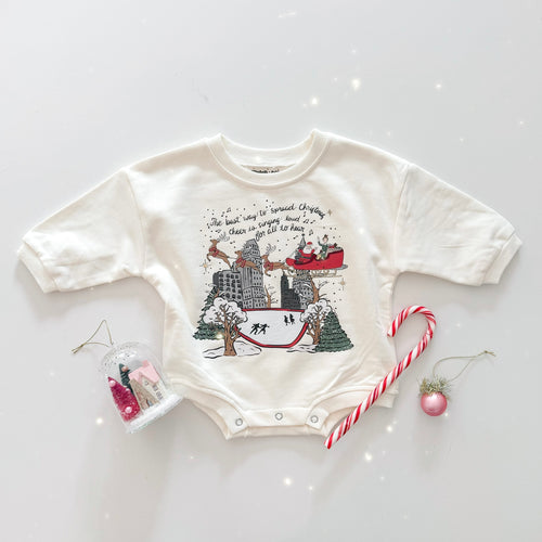 SPREAD CHRISTMAS CHEER • baby bubble romper (french terry) SUGAR COOKIE