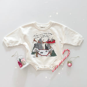 SPREAD CHRISTMAS CHEER • baby bubble romper (french terry) SUGAR COOKIE