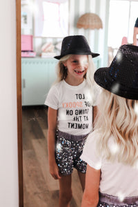 A LOT OF SPOOKY • color block tee (women + kids)CLOSEOUT