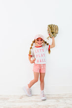 Load image into Gallery viewer, LET&#39;S PLAY BALL • kids ringer tee (peony ink)