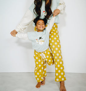 Flowy Pant • kids (CHARTREUSE POLKA DOT)