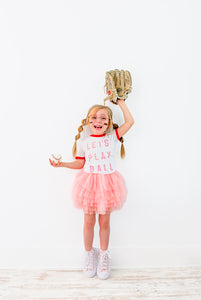 LET'S PLAY BALL • kids ringer tee (gunmetal ink) FLASH