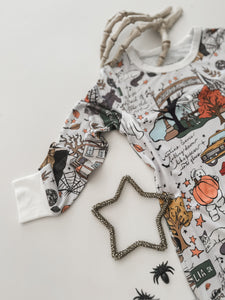 TAY-LOWEEN • baby zipper pjs