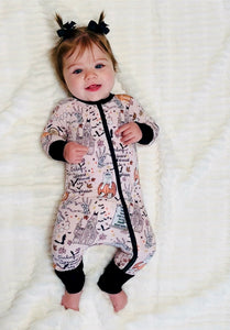 HOUSE IS HAUNTED • baby zipper pjs (one-piece)