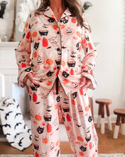 Load image into Gallery viewer, HALLOWEEN NIGHT • button down pj&#39;s (women + youth) two-piece