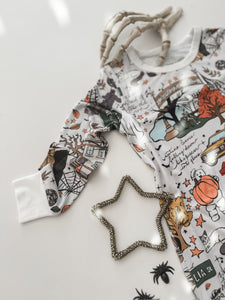 TAY-LOWEEN • baby zipper pjs