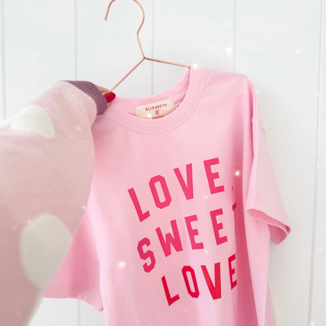 LOVE, SWEET LOVE • boxy tee (women + kids)