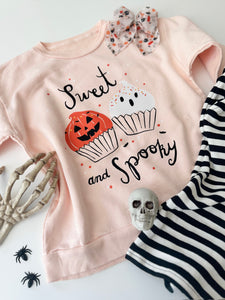 SWEET N SPOOKY Cupcakes• kids pullover (peach)